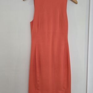Babaton Vibrant Coral Backless Dress